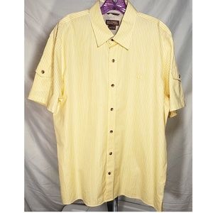 Michael Kors Yellow Pinstripe Button Down Large